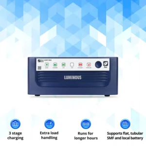 Luminous 720w/12V Pure Sine Wave Inverter UPS 4 Fans+4 Lights 900VA/720Watts/12V (Single Battery)